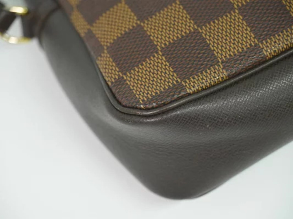 Louis Vuitton LV Trousse Makeup Damier Pouch Canvas Leather Ebene Brown - Picture 4 of 9